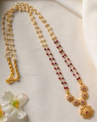 Gold Polish Silver Necklace CHN1537