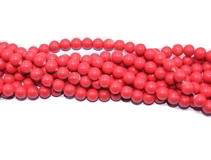 Crimson Round Painted Glass Beads For Jewelry Making , 10 MM , (BWGB-314) Sold By Per String of Approx 80 Pcs-Per String of Approx 80 PCS (120 Gram) / Crimson / 10 MM