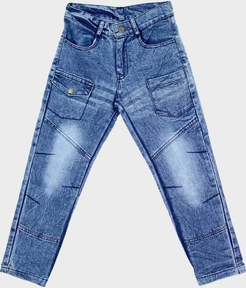 Me N My CLOSET Pack of 1 Boys 100% Cotton Jeans ( Blue )