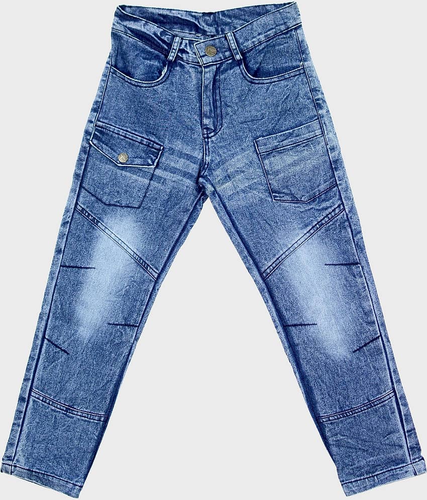 Me N My CLOSET Pack of 1 Boys 100% Cotton Jeans ( Blue )