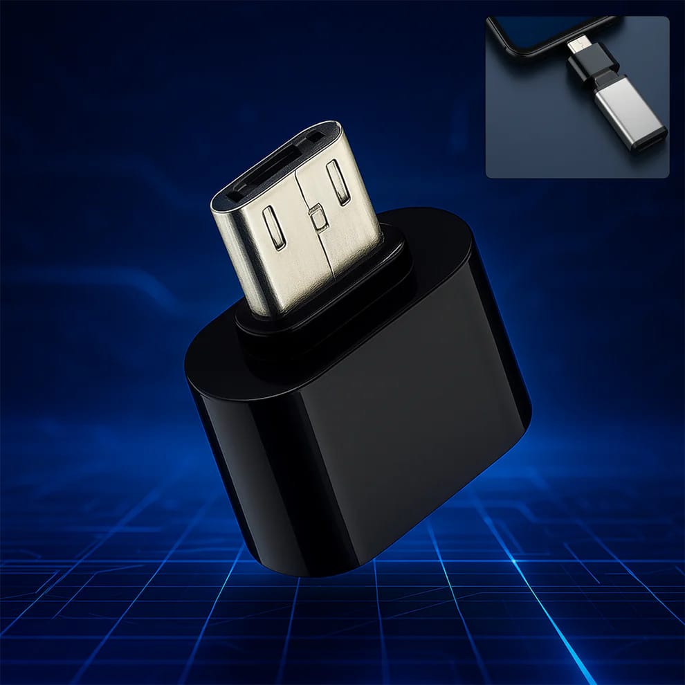 Micro USB OTG to USB 2.0 (Android supported) (Multicolour) ( 6 Pcs )