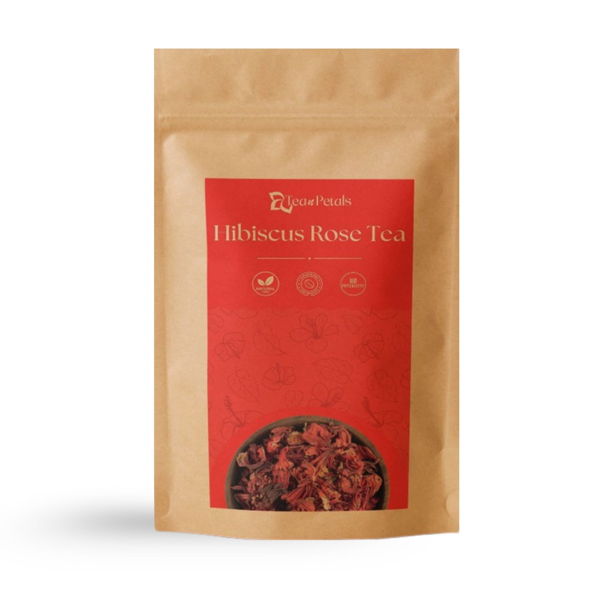 Hibiscus Rose Tea Flower Herbal Infusion | 15gm - 15 Cups Tea