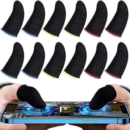 Mobile Gaming Finger Sleeves for Smooth Touch & Sweat Protection  PACK OF 8