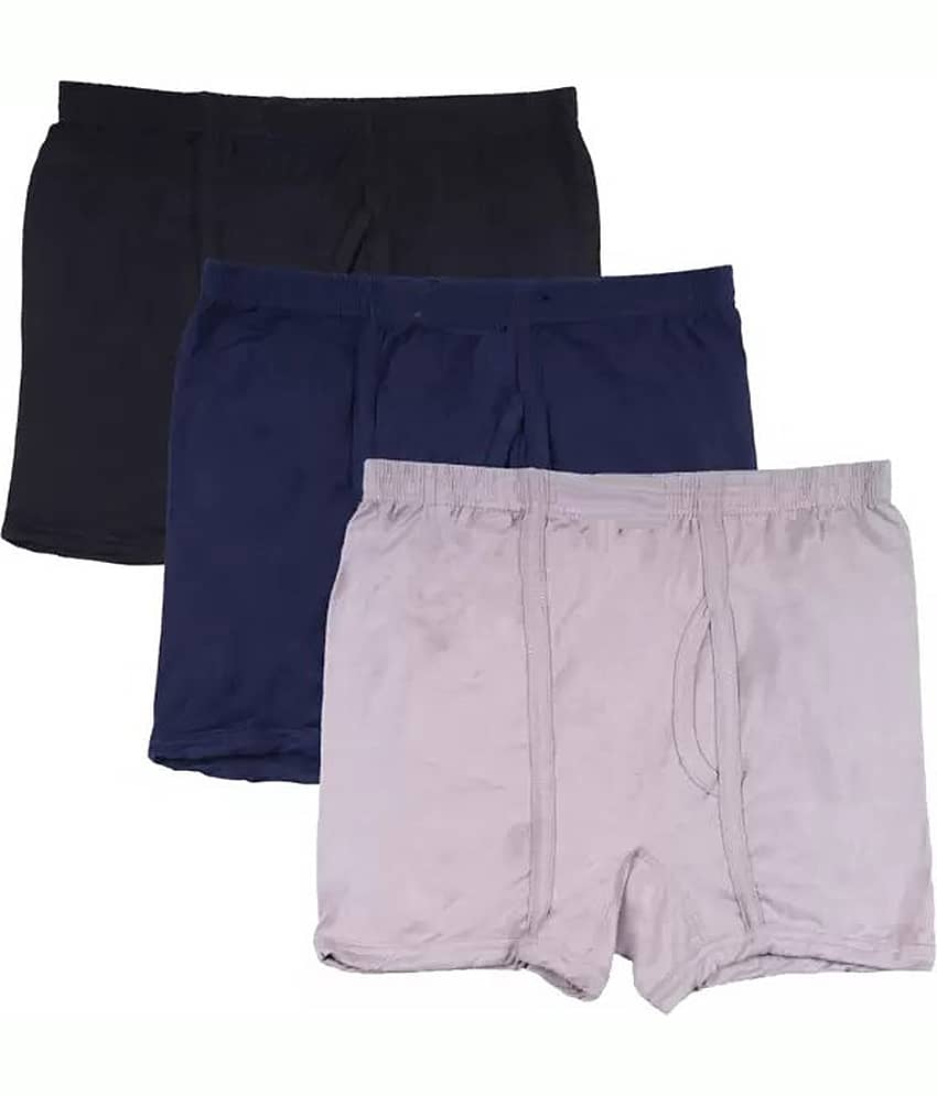 Cavenders Pack of 3 Cotton Blend Trunks For Men's ( Multicolor )