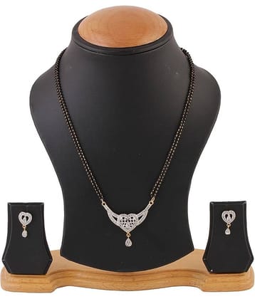 Youbella Silver Alloy Mangalsutra Set With Chain