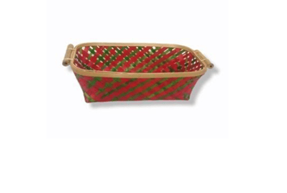 Bamboo Rectangle Basket with Side Handle  - 6x10