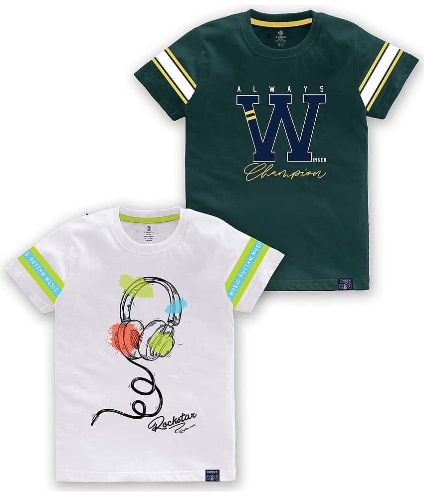 CODEZ Pack of 1 Boys Cotton Blend Polo T-Shirt ( Multi Color )