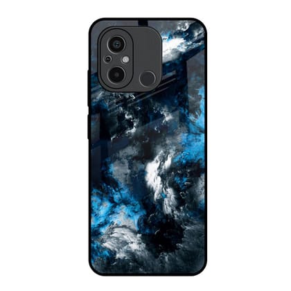 Cloudy Dust Glass Case for Redmi 12C