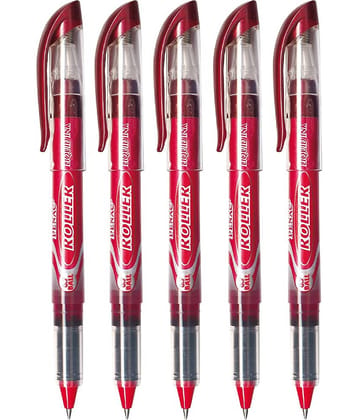 Penac Liquid ROLLER Pen 0.7mm Red (Pack of 5)