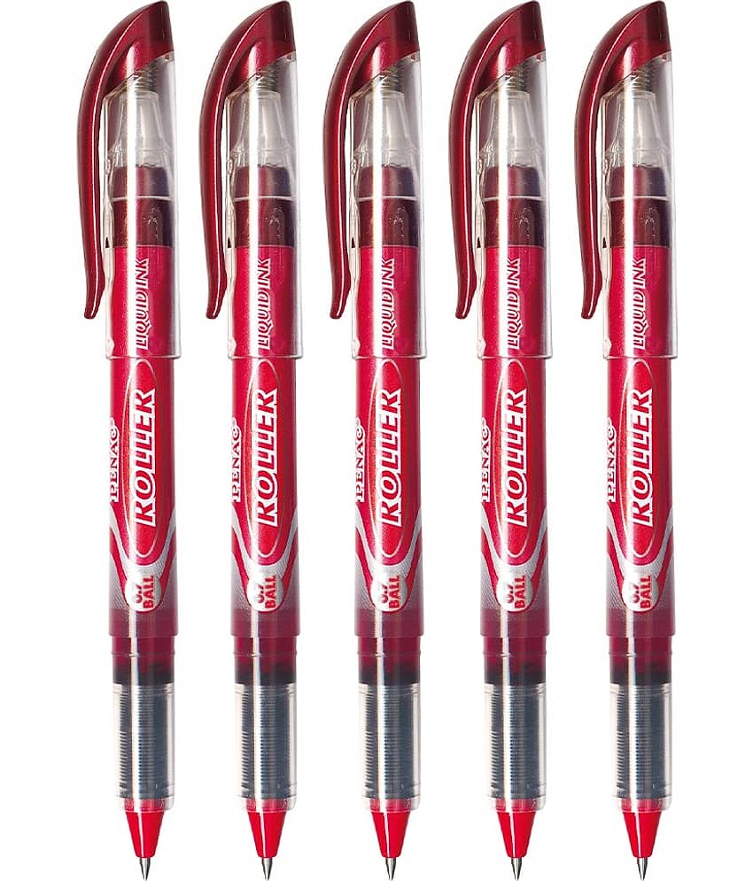 Penac Liquid ROLLER Pen 0.7mm Red (Pack of 5)