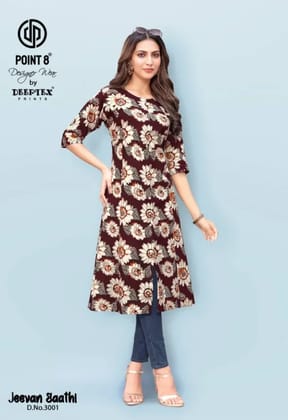 Jeevan Sathi Vol 3 Deeptex Prints Aline Kurti Pure Cotton Jeevan Sathi Vol 3 Deeptex Prints Aline Kurti Pure Cotton