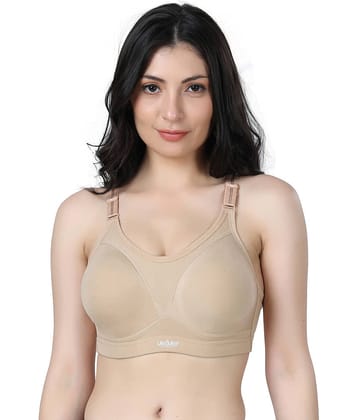Ladyland Pack of 1 Cotton Blend Non Padded Everyday Bra For Women ( Beige )