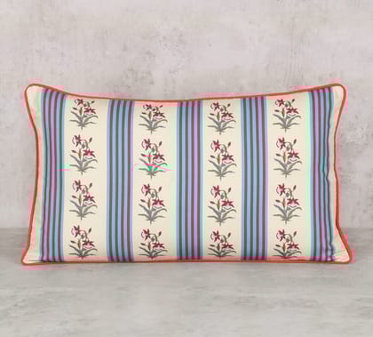 India Circus Contrasting Pulchritudinous - Cotton Poplin Cushion Cover - 8 X 16 Inch