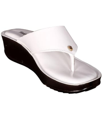 Footprints White Women's Slip On Heels - None