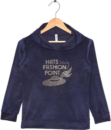 Tini Mini Girls Velour Sweatshirt ( Maroon )