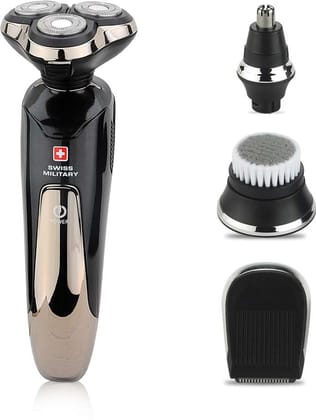 SWISS MILITARY SHV6ACC Grooming Accessories Kit for SHV-6 (Pack of 4, 4-in-1 Multi-Functional, Black) (Refurbished Product)
