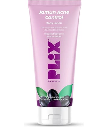 Plix Jamun Acne Control Body Lotion, Helps Reduce Active Acne & Fades Away Acne Marks(200 ml)