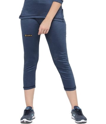 Uzarus Cotton Blend Bottomwear - Navy