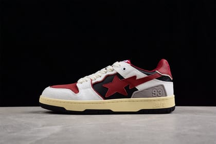 Bape Sk8 Sta - Red/Grey-Euro 41