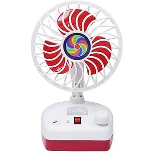 Rechargeable Mini Table Fan for Mandir  Silent Cooling Fan for Gopal Ji  Thakur Ji  Portable Battery-Operated Pooja Fan with Adjustable Speed  NO CABLE/CHARGER INCLUDED