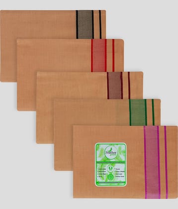 Feather Green - Multicolor Cotton Men's Dhoti ( Pack of 5 )