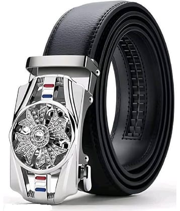 Classic World - Black PU Men's Casual Belt ( Pack of 1 )