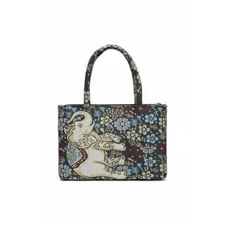 Ethnic Swan Motif Handcrafted Mini Tote Bag Ethnic Swan Motif Handcrafted Mini Tote Bag