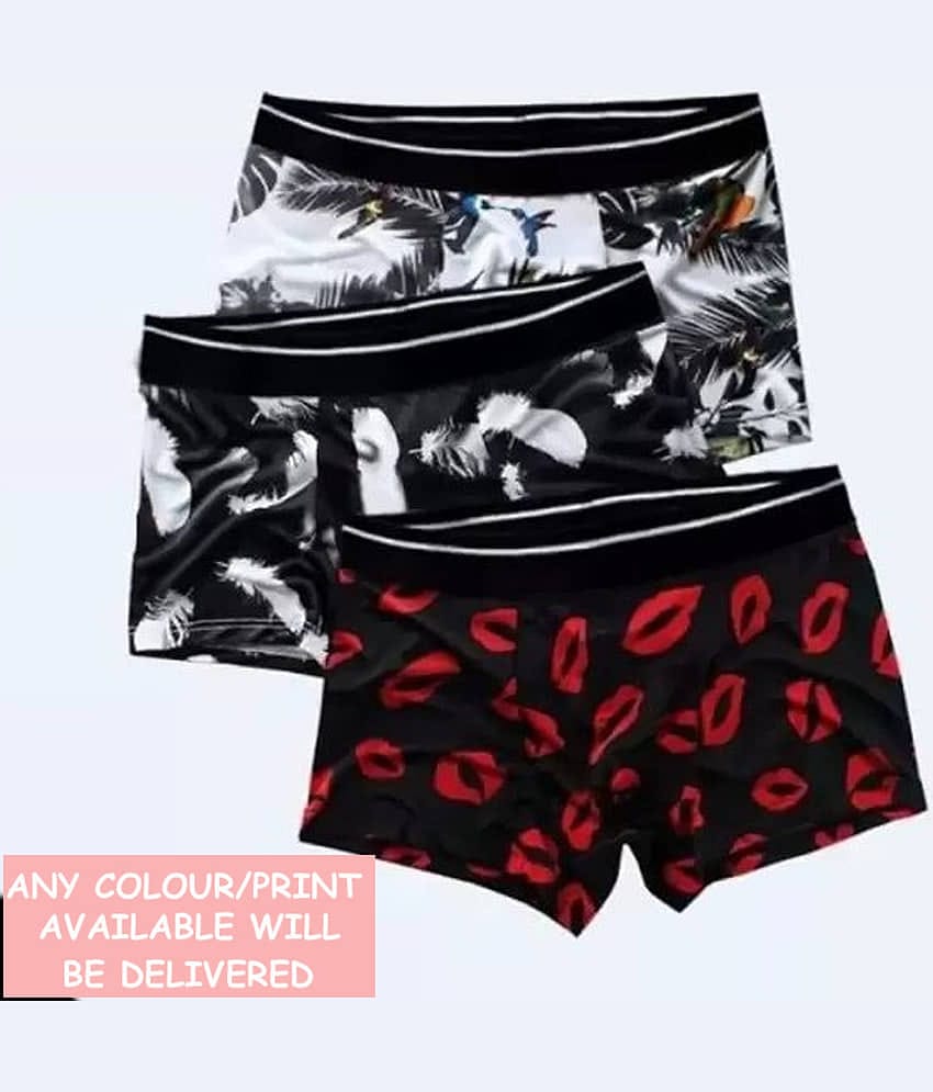 CAVENDRES Pack of 3 Nylon Trunks For Men's ( Multicolor1 )
