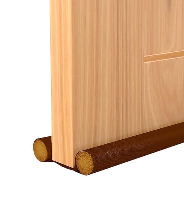 Under Door Draft Stopper Door Sweep Weather Stripping for Exterior/Interior Doors, Keep Warm and Block Cold Air, Noise Reducing, Easy to Install- 2 pcs