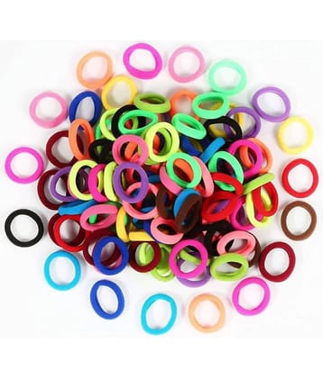 Snowpearl 100 Pieces Stylish Mini Hair Rubber Bands - Multicolor for Kids & Girls
