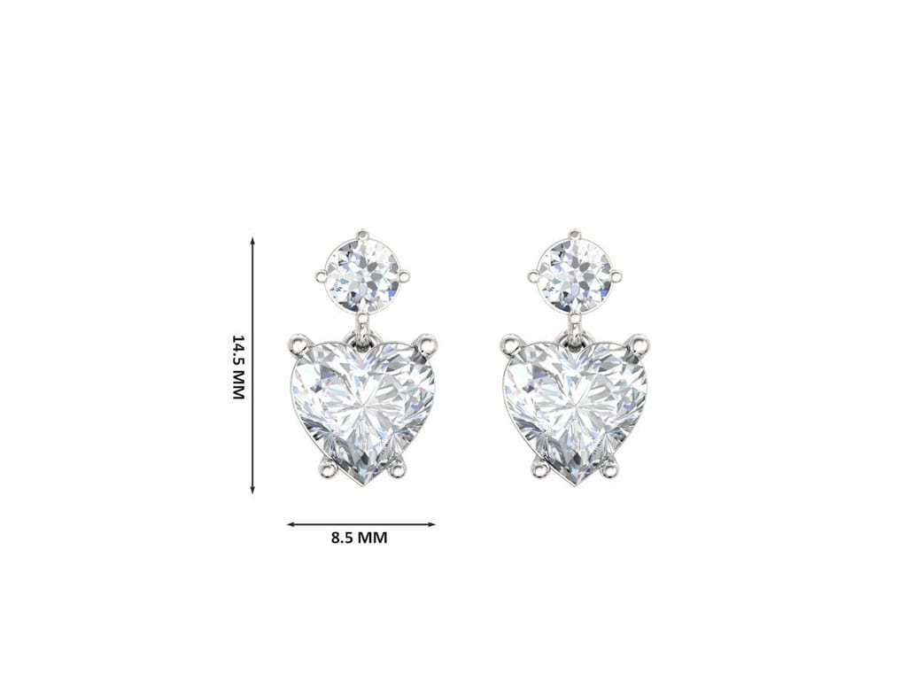 Illuminating Heart Drop Solitaire Earrings