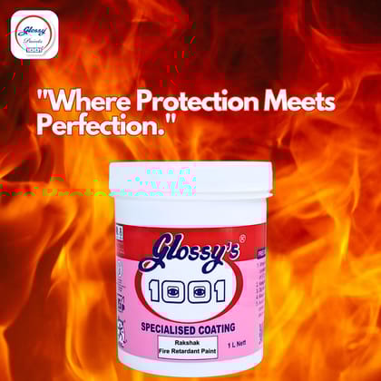 1001 Specialised Coating Rakshak Fire Retardant Paint | Water-Based Intumescent Coating for Concrete, Mild Steel, Wood & Electrical Ducts | Fire Resistance up to 120 Minutes - (4 Ltr.)
