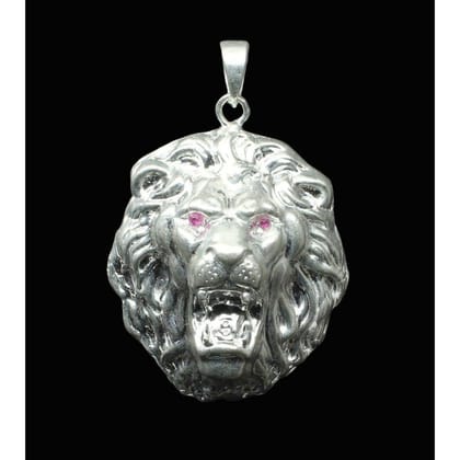 Loin Head Sterling Silver Pendant charm biker necklace gift