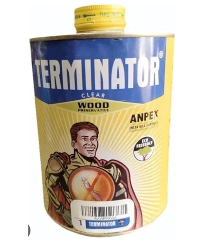 ADISON Termite Terminator Wood Preservative, 1 Litre Solution, Makes Wood Termite-Proof, Ideal for Protecting Furniture and Structures, Long-Lasting Protection Against pests