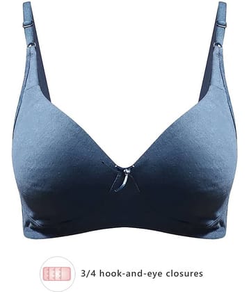 Clovia Cotton Everyday Bra - Blue