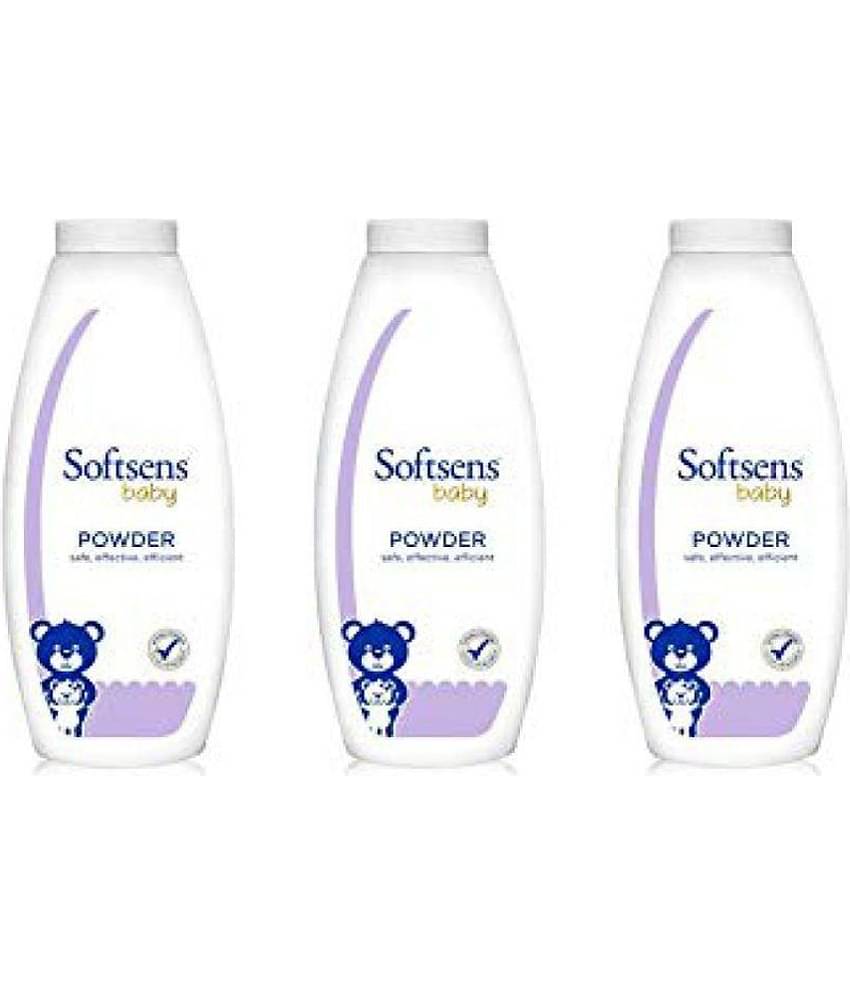 Softsens Baby Powder, Enriched with Patchouli, Clove leaf & Olive|Paraben free 200g, Pack of 3