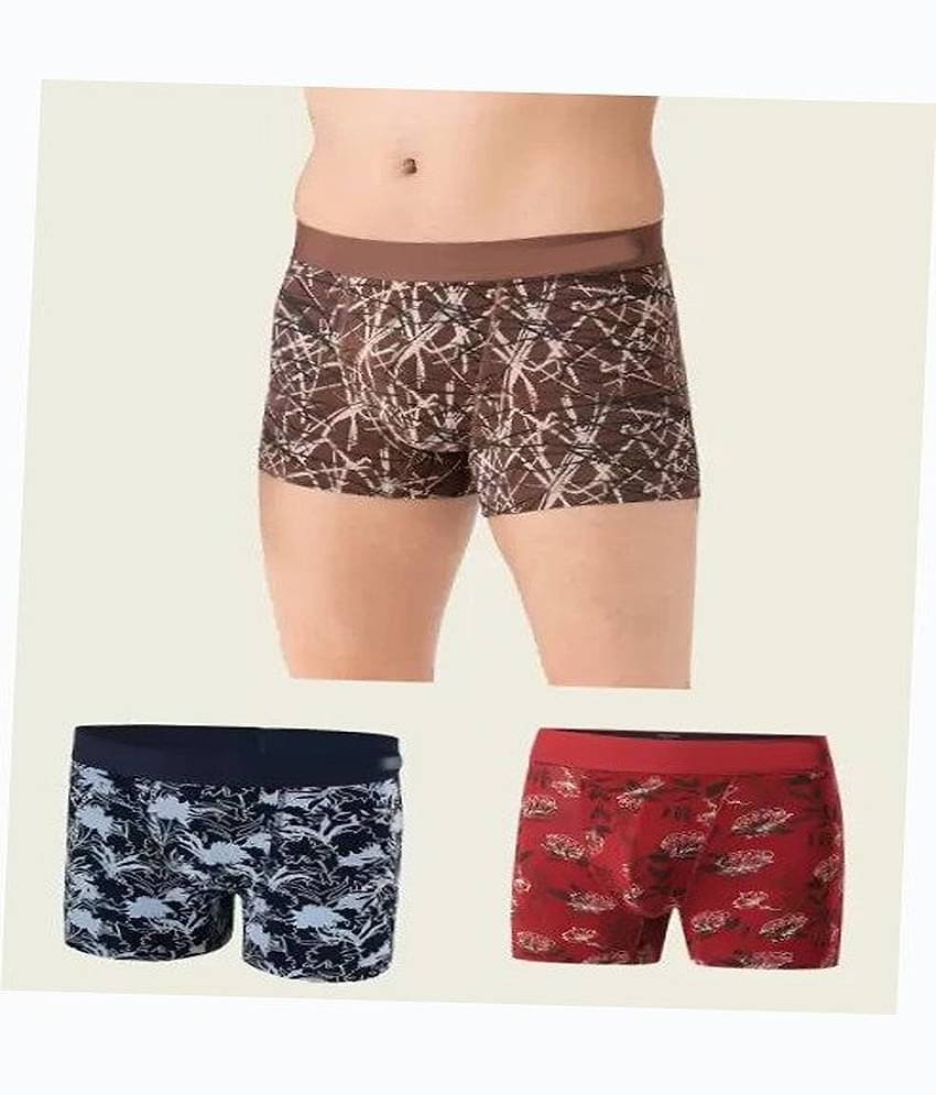 Cavenders Pack of 3 Nylon Trunks For Men's ( Multicolor )