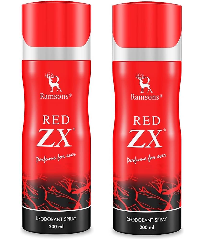 Ramsons - RED ZX Deodorant Spray for Men 200ml each ( Pack of 2 )