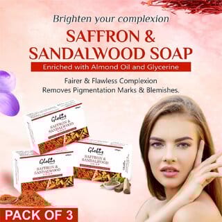 Globus Naturals Saffron  Sandalwood Soap For Glowing Skin