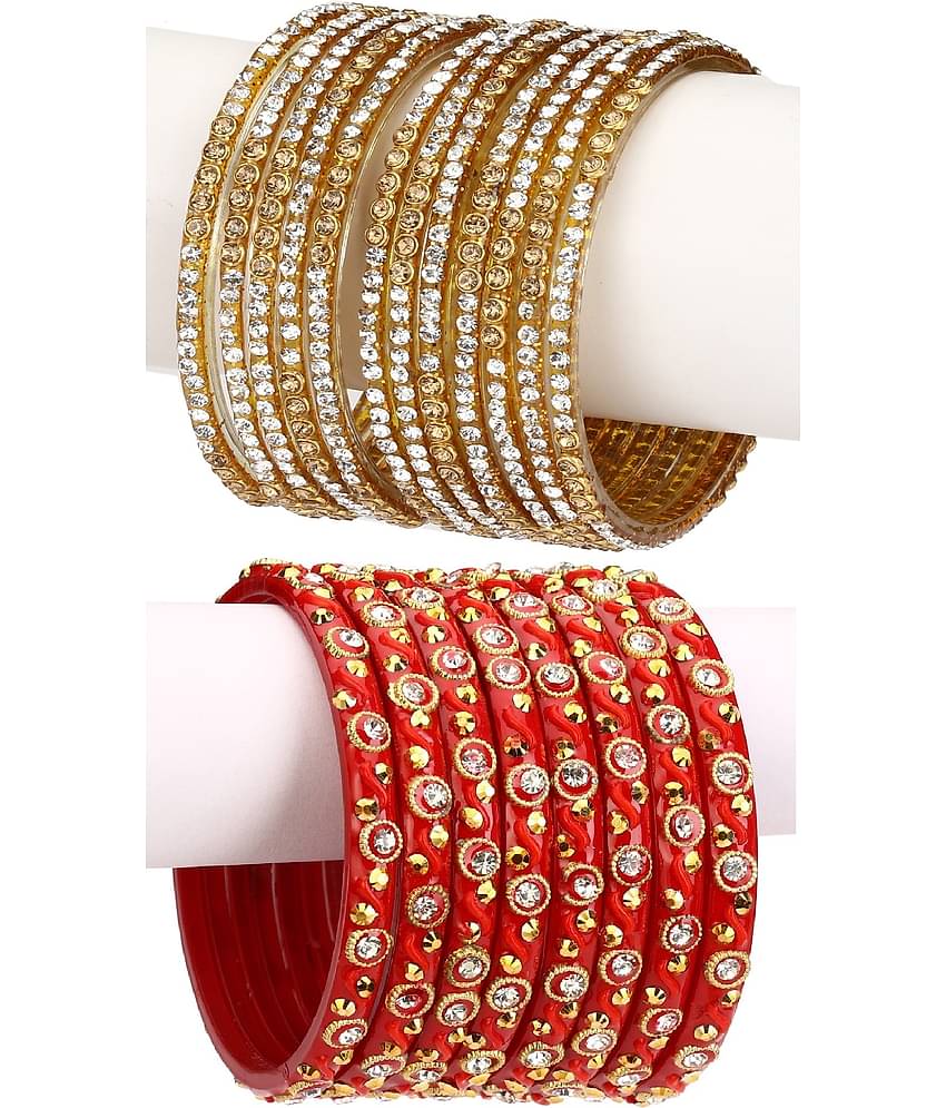 Somil Designer Wedding Fancy Glass Bangle Set For Party, Marriage, Function And Daily Use