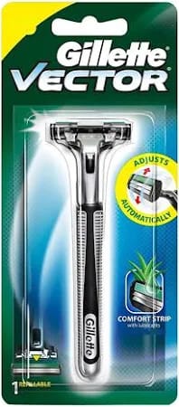 Gillette Vector + Shaving Razor 1 PIECE
