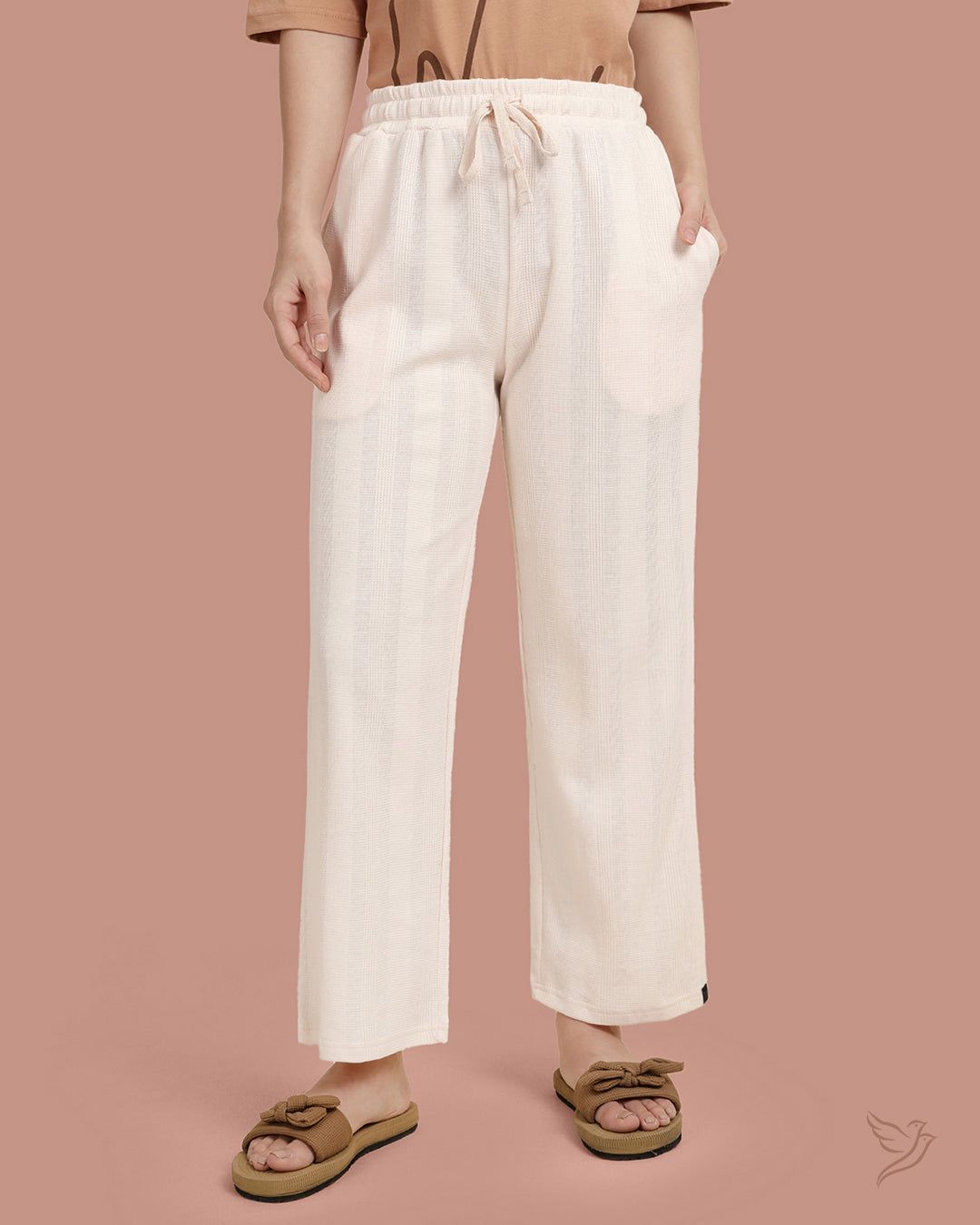 Textured Night Pant - Cream-XS / Cream