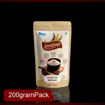 SunRagi Nutritious Ragi Rice, 200g Pouch | Wholesome Finger Millet Grain for Digestion & Bone Health | Gluten-Free