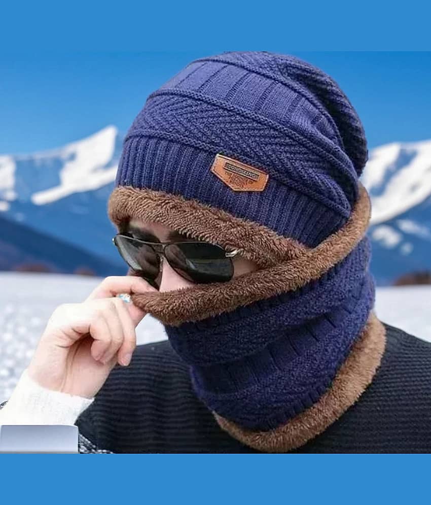 Infispace Pack of 1 Cotton Blend Men's Hat ( Blue )