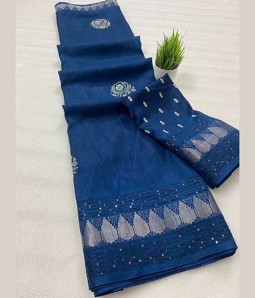 Bhuwal Fashion Art Silk Printed Saree With Unstitched Blouse Piece ( Magenta )