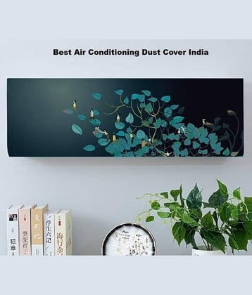 CASA FURNISHING Single Poly-Cotton GREEN AC Cover for 1.5 Ton Split AC