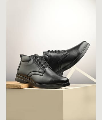 Port Black Men's Derby Formal Shoes