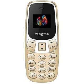 Ringme Micro 2  (Dual Sim, 0.66 Inch Display, 800mAh Battery, Gold)