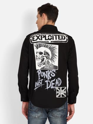 Punk Black THE EXPLOITED Overshirt-M / Black