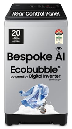 Samsung Smart Choice 10 Kg, 5 Star, AI Wash, AI Energy Mode, Wi-Fi, Ecobubble, AI VRT+, Soft Closing Door, Digital Inverter, Fully-Automatic Top Load Washing Machine (WA80F10E2LTL, Lavender Gray) Samsung Smart Choice 10 Kg, 5 Star, AI Wash, AI Energy Mod